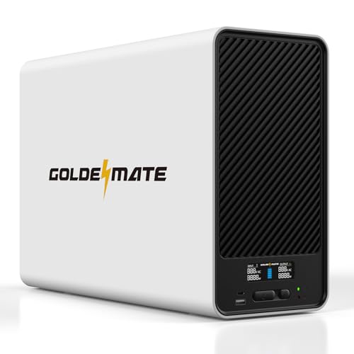 GOLDENMATE 1500VA Lithium UPS: Power Your Tech with Confidence (LiFePO4 & Pure Sine Wave)