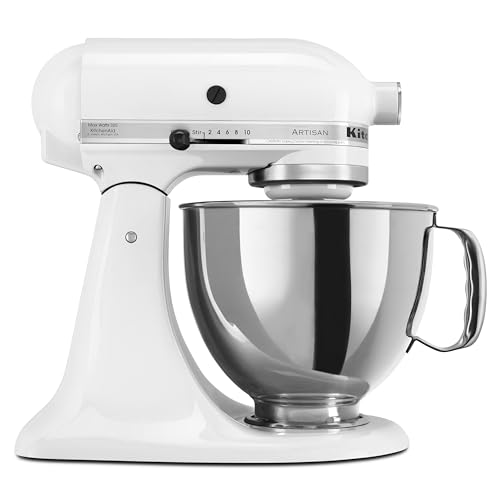 KitchenAid Artisan 5 Quart Stand Mixer Review (KSM150PS White): The Baking Essential?